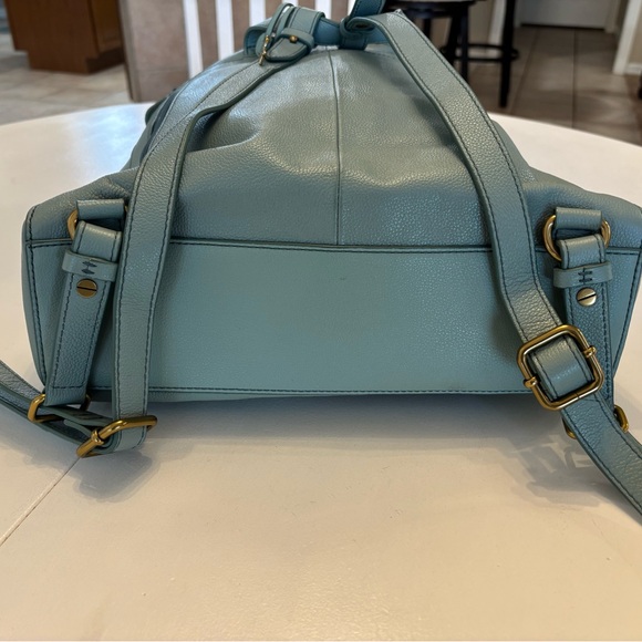 Fossil Elina Dusty Blue Convertible Leather Backpack - Picture 5 of 6